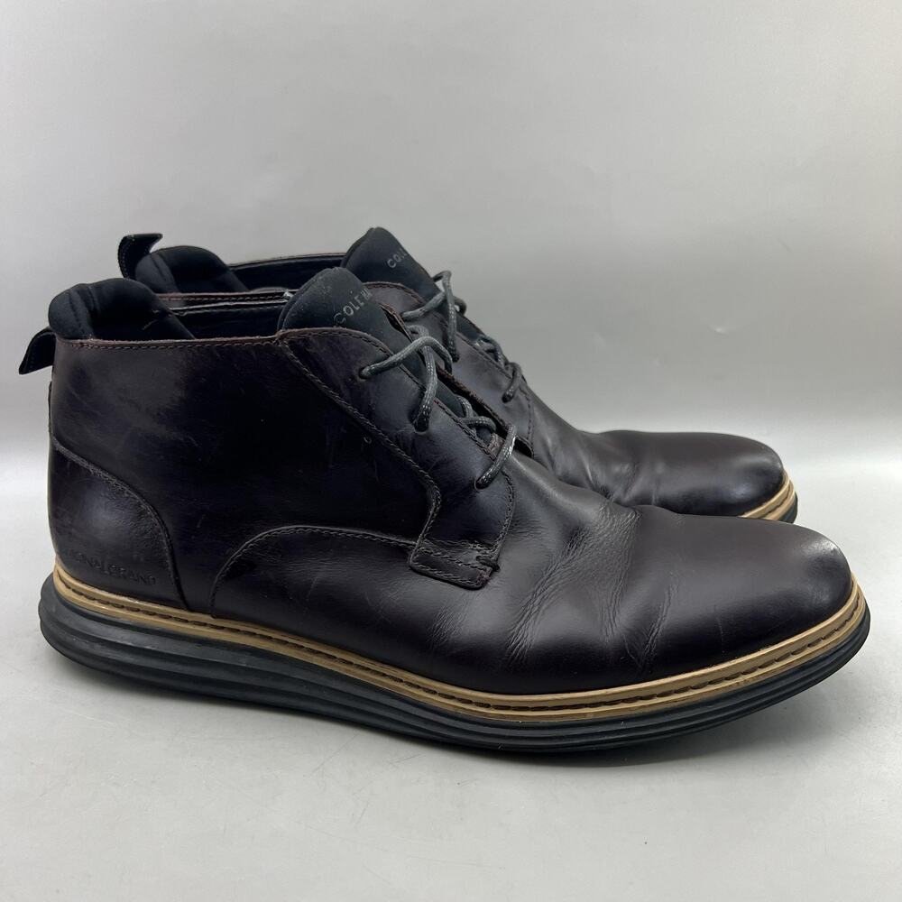 Cole Haan OriginalGrand Waterproof Chukka Boots Men Size 11.5 Brown Ankle Shoes